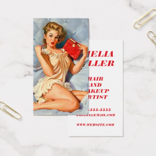 RETRO VINTAGE PIN UP BEAUTY BUSINESS CARD