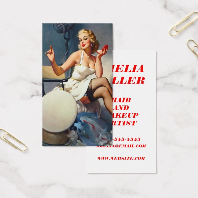 RETRO VINTAGE PIN UP BEAUTY BUSINESS CARD (Office)
