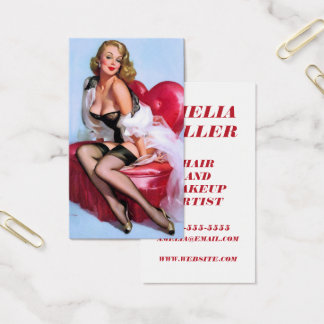 RETRO VINTAGE PIN UP ESTHETICIAN BUSINESS CARD