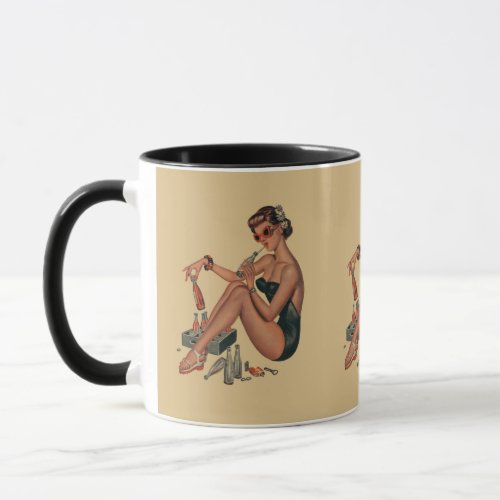 Retro Vintage pin up girl Coffee Mug 