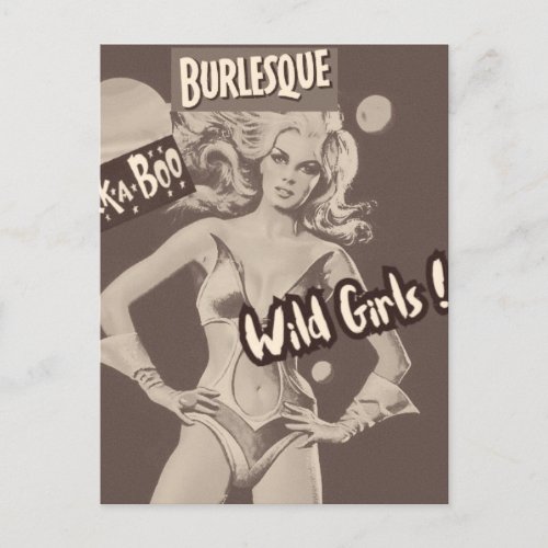 Retro Vintage pin up girl Postcard