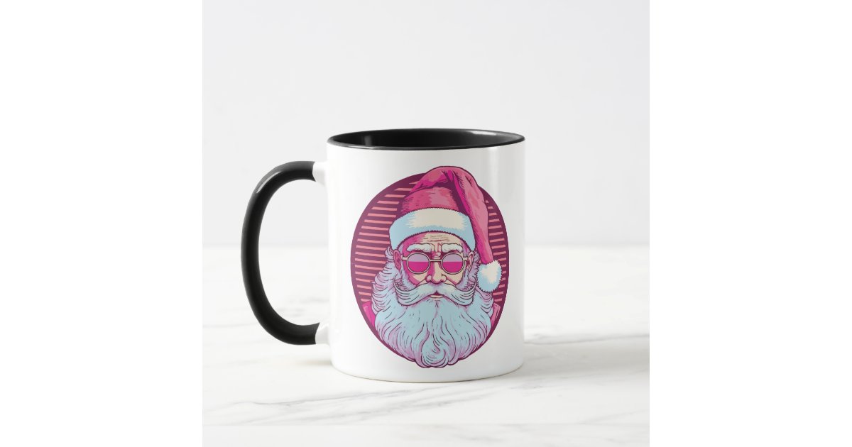 Stay merry and bright coffee mug/retro groovy santa claus mug cup