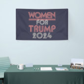 Retro Vintage Pink Women for Trump 2024 Banner (Tradeshow)