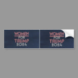 Retro Vintage Pink Women for Trump 2024 Bumper Sticker