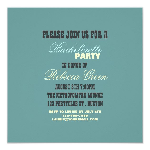 Retro Vintage Pinup Bachelorette Party Invitations