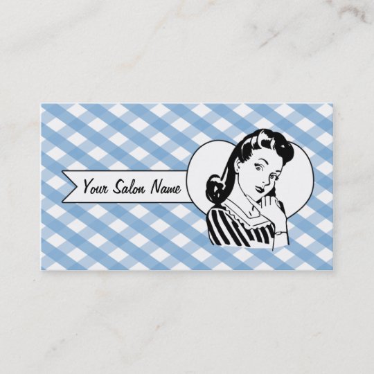Retro Vintage Pinup Girl Hair Stylist Hairstylist Appointment Card
