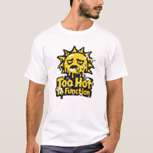 Retro Vintage Pixel Sun Distressed Summer Heat T-Shirt