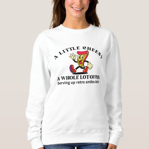 Retro Vintage Pizza Cartoon Sweatshirt
