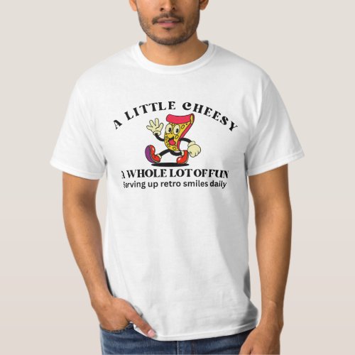 Retro Vintage Pizza Cartoon T-Shirt