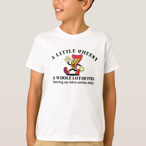 Retro Vintage Pizza Cartoon T-Shirt