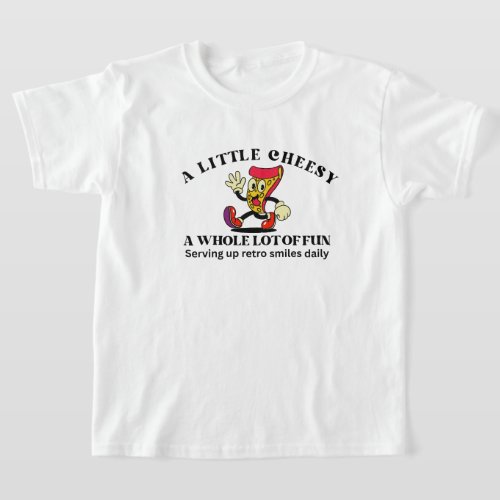 Retro Vintage Pizza Cartoon  T-Shirt