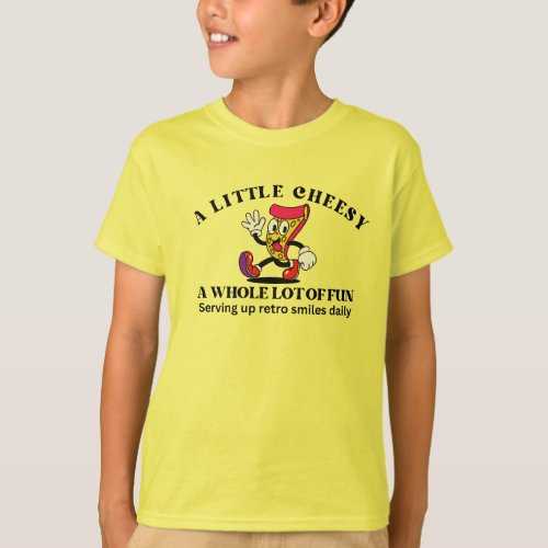 Retro Vintage Pizza Cartoon T-Shirt