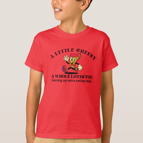 Retro Vintage Pizza Cartoon T-Shirt