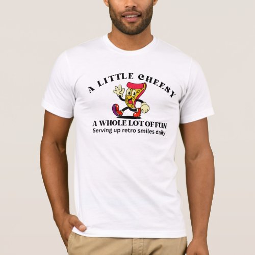 Retro Vintage Pizza Cartoon T-Shirt