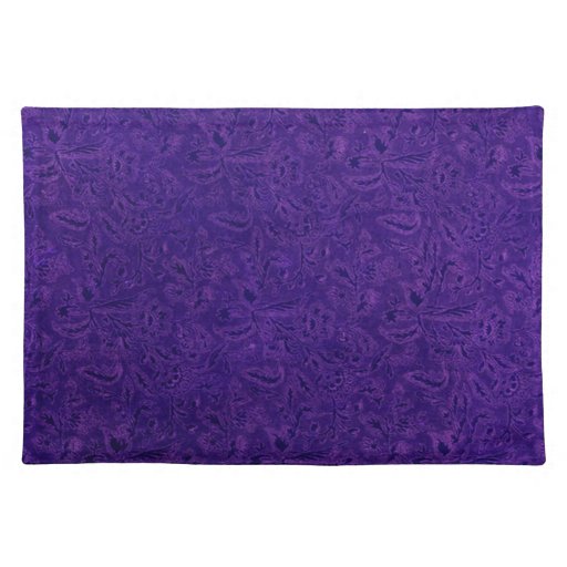 Retro Vintage Plants Purple Placemat | Zazzle