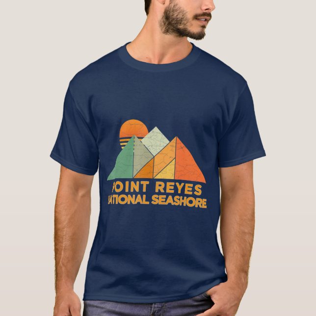 Retro Vintage Point Reyes National Seashore T-Shirt (Front)