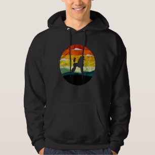 Retro Vintage Poodle Dogs Animals Sunset 60s 70s 8 Hoodie