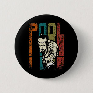 Retro Vintage Pool Billiards Button