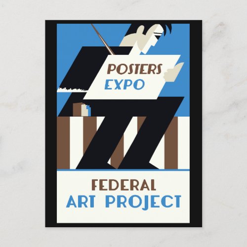 Retro vintage posters expo advertising  postcard