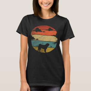 Retro vintage Pug Dogs  and cute animal  4 T-Shirt