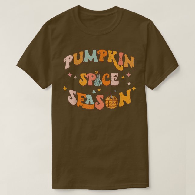 Retro Vintage Pumpkin Spice SeasonFall Autumn  T-Shirt (Design Front)