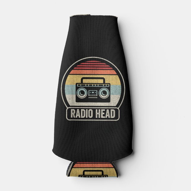 Retro Vintage Radio Head Bottle Cooler (Front)