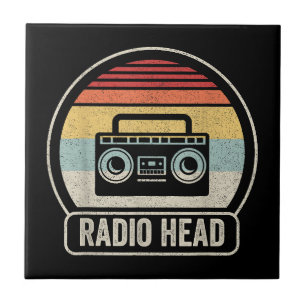 Retro Vintage Radio Head Ceramic Tile