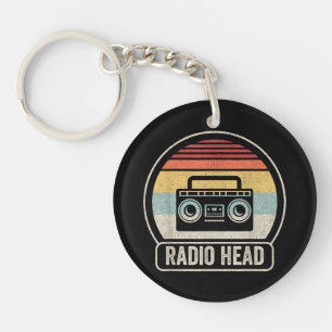 Retro Vintage Radio Head Keychain
