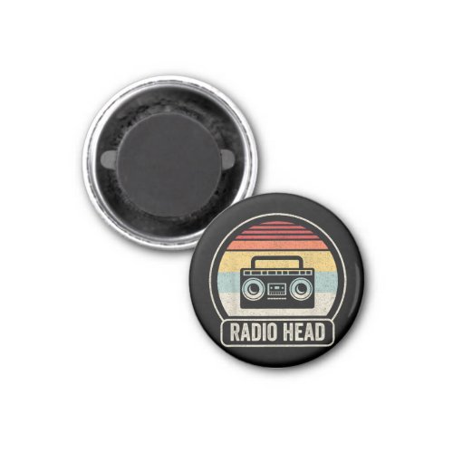Retro Vintage Radio Head Magnet