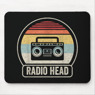 Retro Vintage Radio Head Mouse Pad