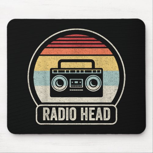 Retro Vintage Radio Head Mouse Pad