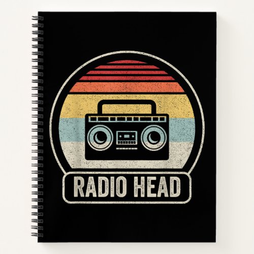 Retro Vintage Radio Head Notebook