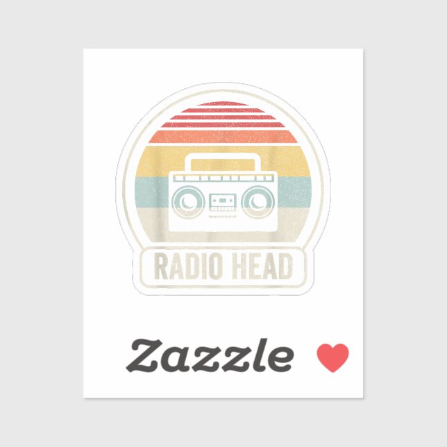 Retro Vintage Radio Head Sticker (Sheet)