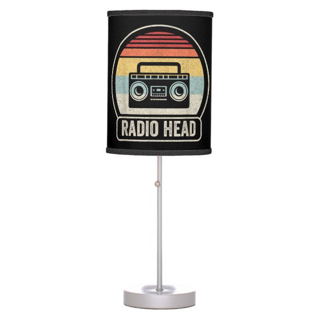 Retro Vintage Radio Head Table Lamp (Front)