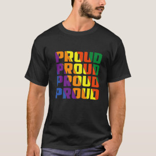 Retro Vintage Rainbow Gay Proud Dad Lgbt Pride Awa T-Shirt
