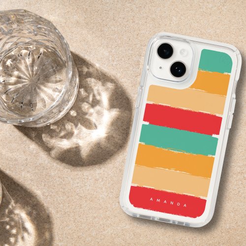 Retro Vintage Rainbow Summer Vibe Stripes Speck iPhone 14 Case