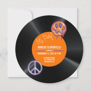 Retro Vintage Record 50th Birthday Invitation