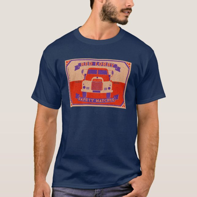 Retro vintage Red Lorry matchbox T-Shirt (Front)