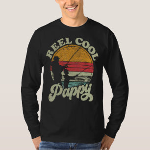 Retro Vintage Reel Style Cool Pappy Fishing T-Shirt