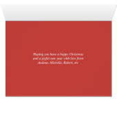 Retro Vintage Reindeer Christmas Family Photo (Inside Horizontal (Bottom))