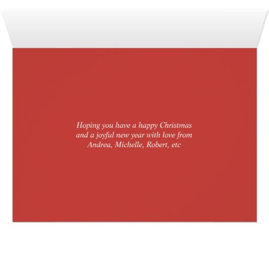 Retro Vintage Reindeer Christmas Family Photo (Inside Horizontal (Bottom))