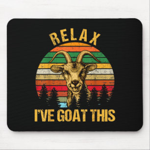 Retro Vintage Relax I've Goat This Gift Cool Goat Mouse Pad