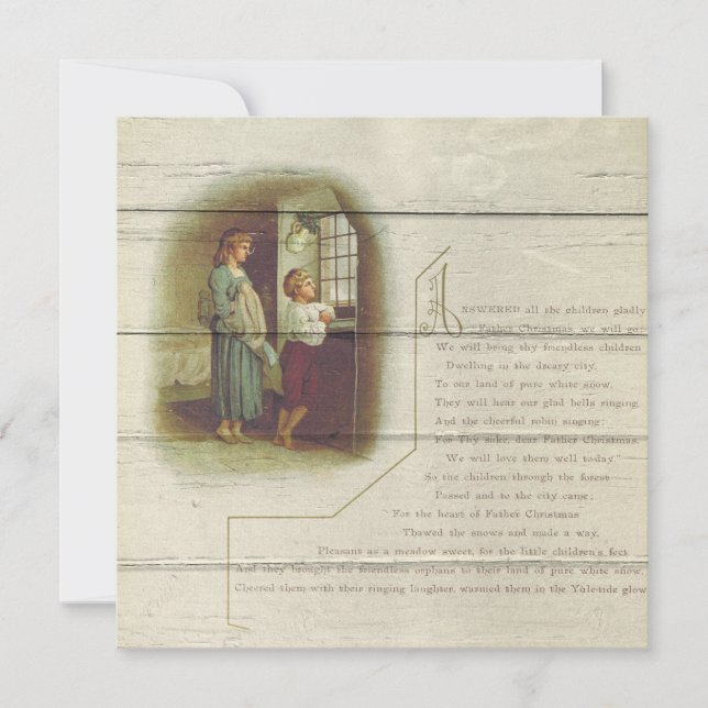 Retro | Vintage Religious Christmas Holiday Card (Front)