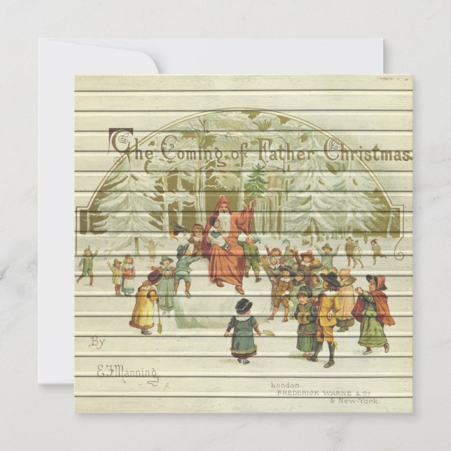 Retro | Vintage Religious Christmas Holiday Card (Front)