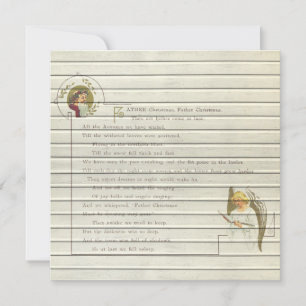 Retro Vintage Religious Christmas Holiday Card