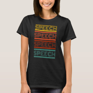 Retro Vintage Repeating Speech Therapy Slp Therapi T-Shirt