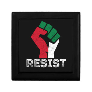 Retro Vintage Resist Palestine fist flag Freedom Gift Box