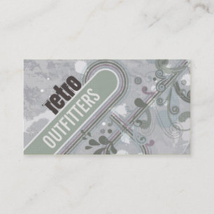 Retro Vintage Retail Clothing Store Business Card