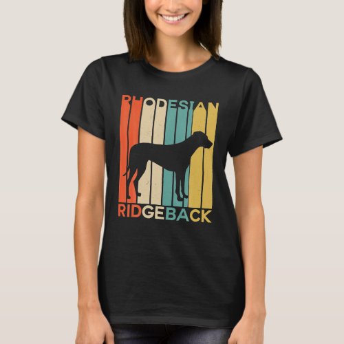 Retro Vintage Rhodesian Ridgeback Silhouette Dog T_Shirt