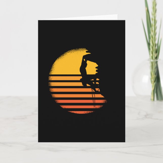 Retro Vintage Rock Climbing Card (Front)